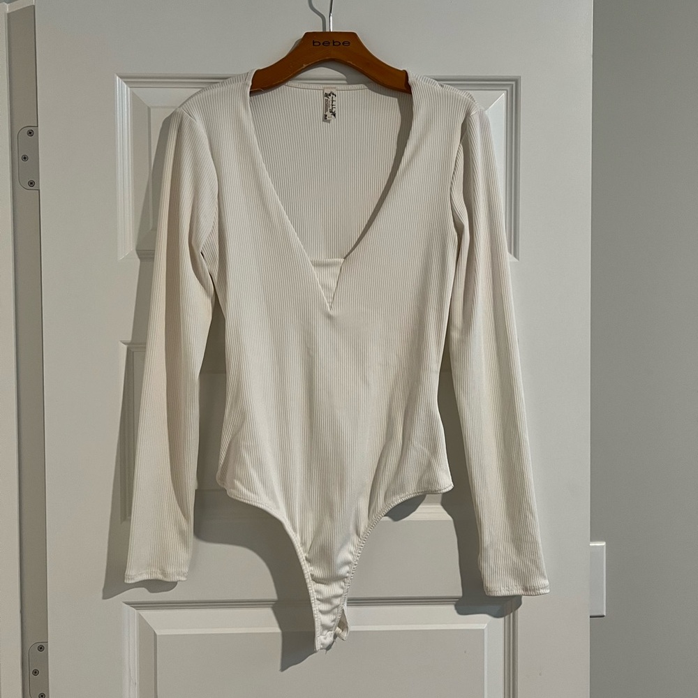 Free People Intimately Free Ivory Bodysuit Size Medium